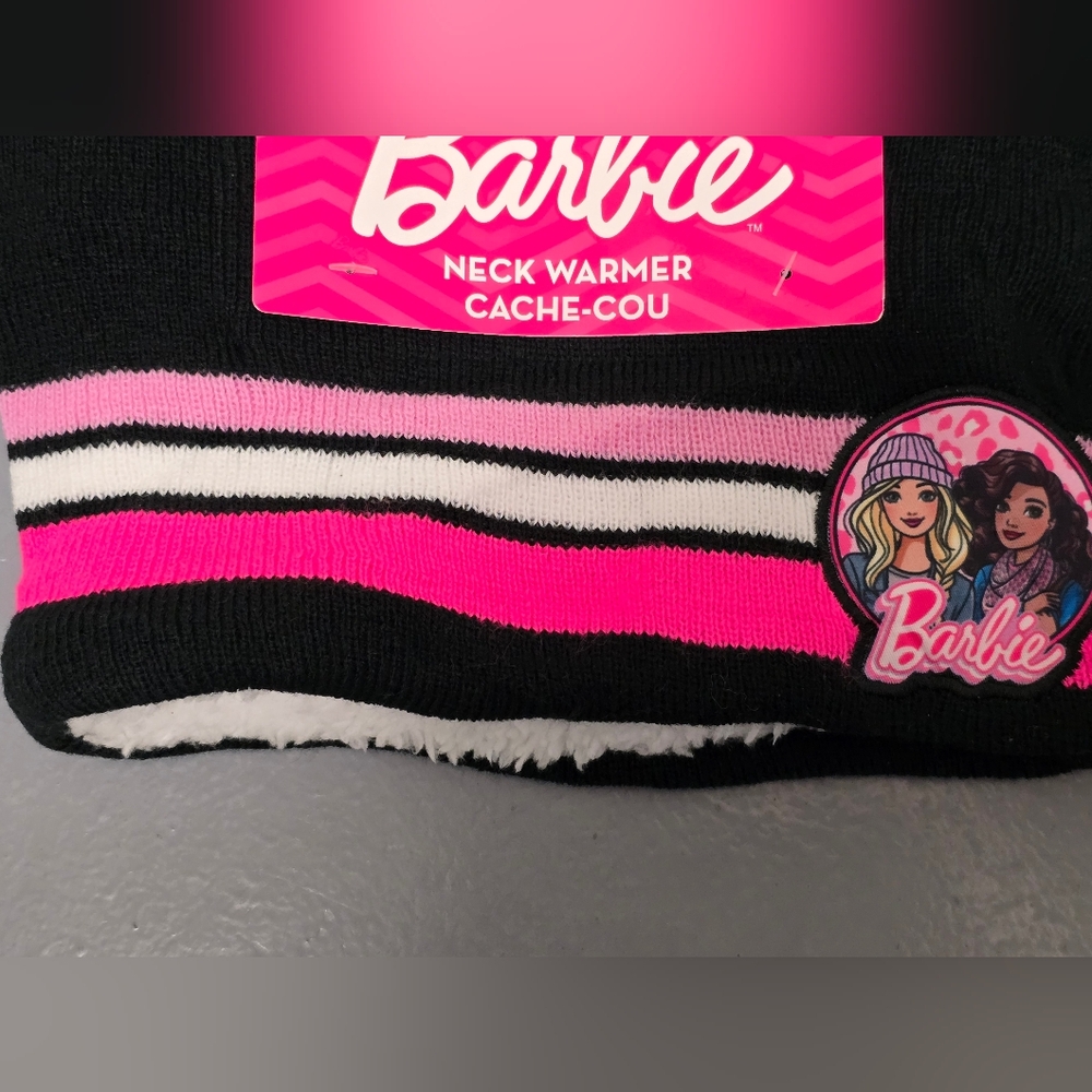 Barbie Black and Pink Neck Warmer